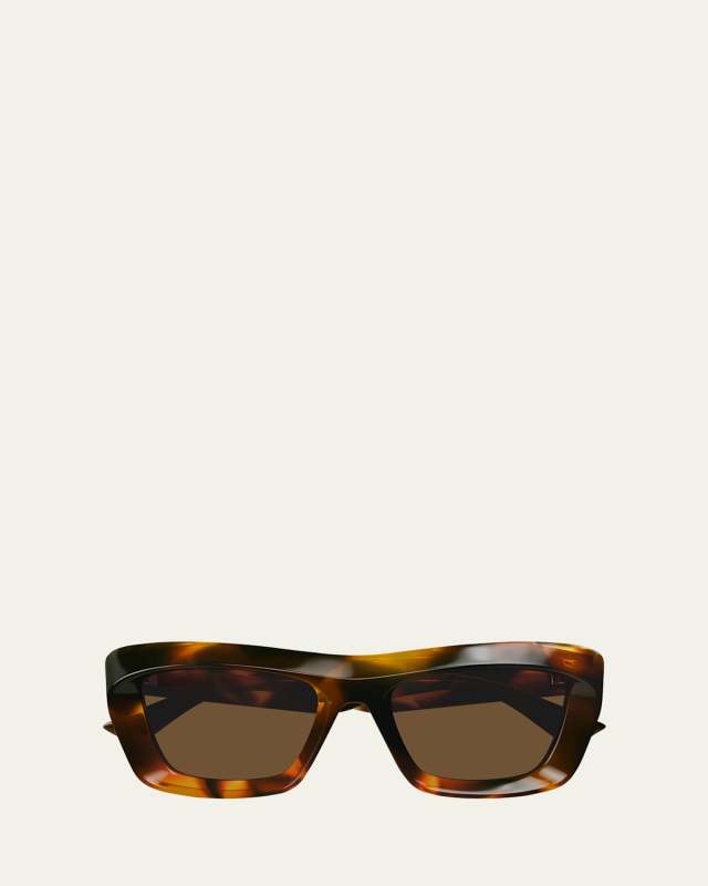 Beveled Recycled Acetate Rectangle Sunglasses